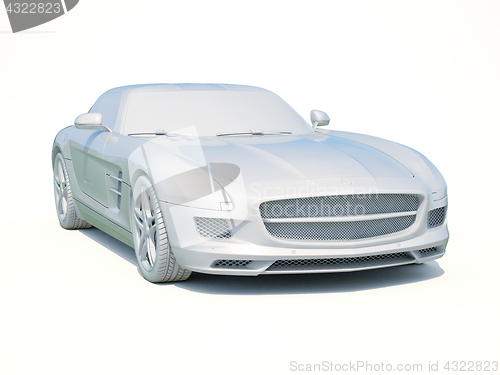 Image of 3d Car White Blank Template