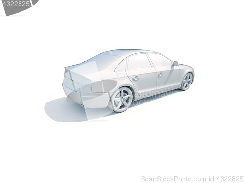 Image of 3d Car White Blank Template