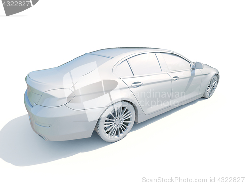 Image of 3d Car White Blank Template