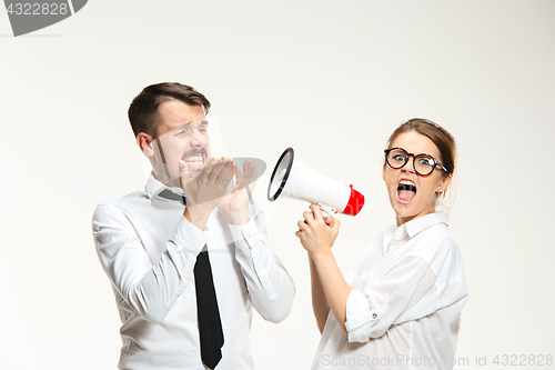 Image of Listening, Megaphone, Shouting.