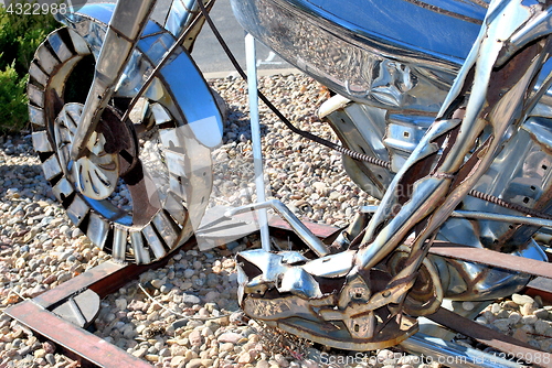 Image of Abstract chrome motorbike.