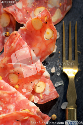 Image of Italian salami with nuts