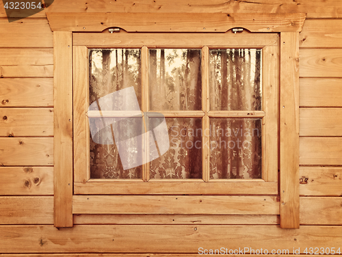 Image of Curtained window