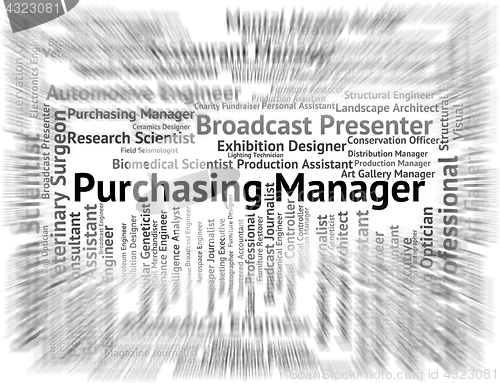 Image of Purchasing Manager Indicates Words Occupations And Recruitment