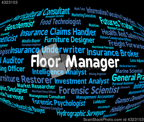 Image of Floor Manager Means Managers Principal And Stage