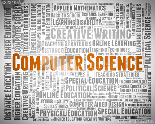 Image of Computer Science Shows Learned Word And Text