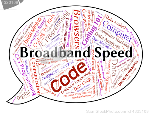 Image of Broadband Speed Means World Wide Web And Communication