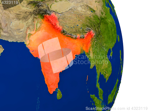 Image of India on Earth