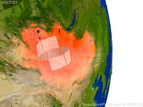 Image of Mongolia on Earth