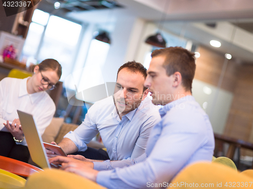 Image of Startup Business Team At A Meeting at modern office building