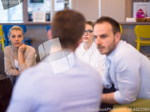 Image of Startup Business Team At A Meeting at modern office building