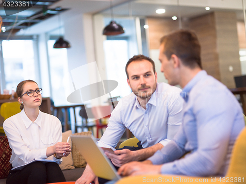 Image of Startup Business Team At A Meeting at modern office building