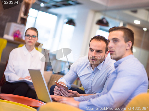 Image of Startup Business Team At A Meeting at modern office building