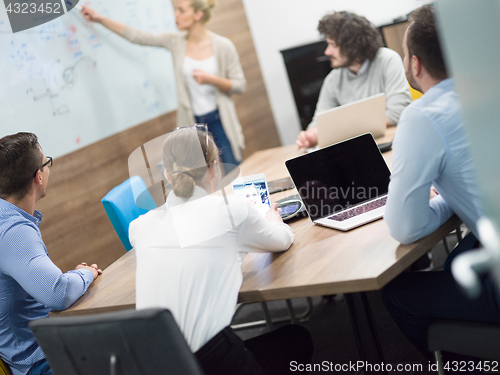 Image of Startup Business Team At A Meeting at modern office building