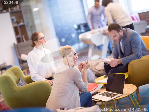 Image of Startup Business Team At A Meeting at modern office building