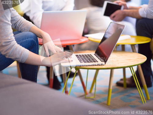 Image of Startup Business Team At A Meeting at modern office building