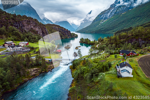 Image of Beautiful Nature Norway aerial photography.