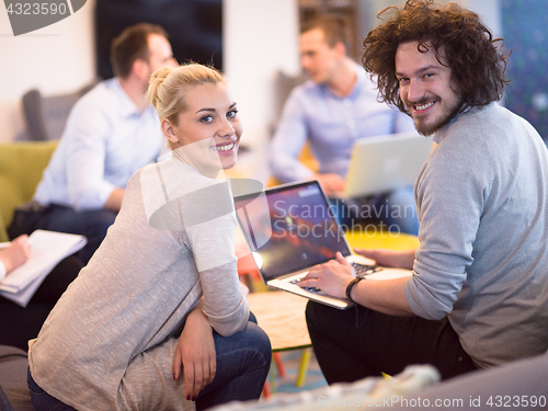 Image of Startup Business Team At A Meeting at modern office building