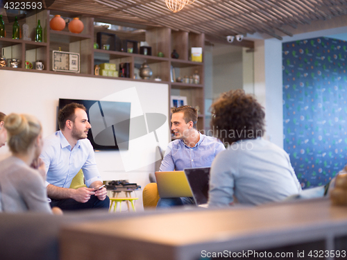 Image of Startup Business Team At A Meeting at modern office building