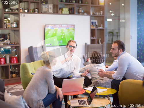 Image of Startup Business Team At A Meeting at modern office building