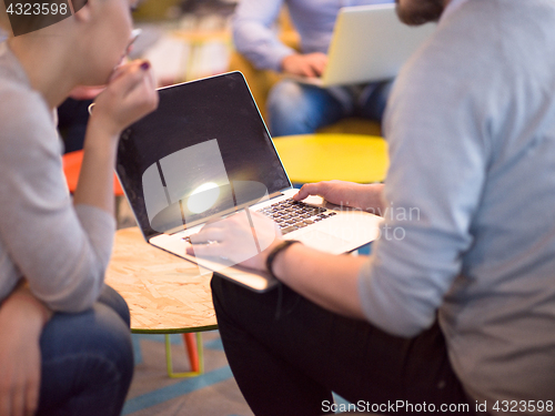 Image of Startup Business Team At A Meeting at modern office building