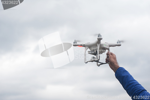 Image of The drone copter with digital camera