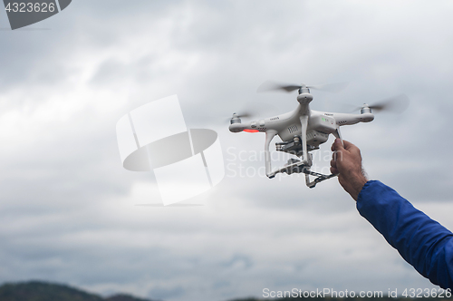 Image of The drone copter with digital camera