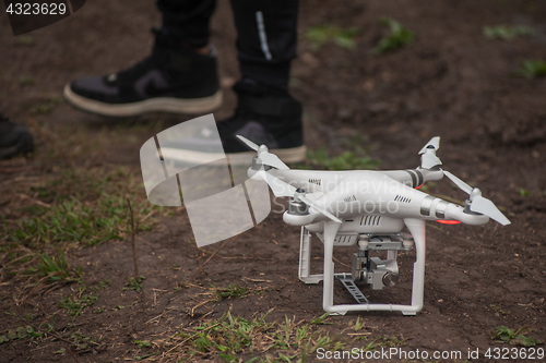 Image of The drone copter with digital camera