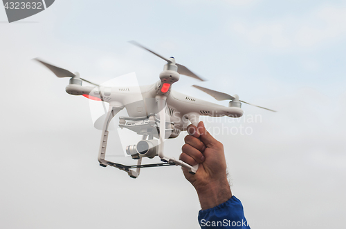 Image of The drone copter with digital camera