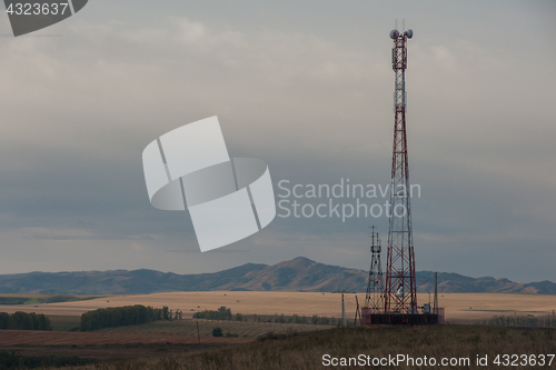 Image of Telecommunications cell phone tower