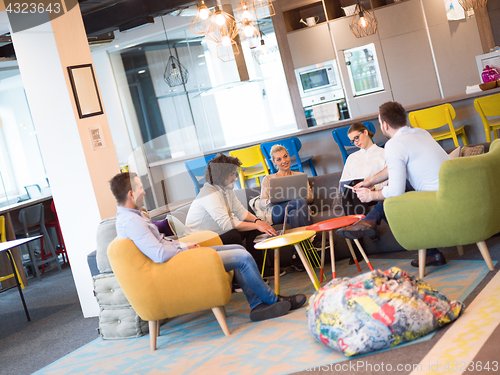 Image of Startup Business Team At A Meeting at modern office building