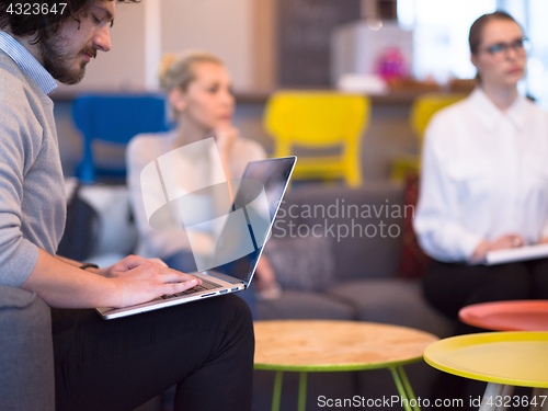 Image of Startup Business Team At A Meeting at modern office building