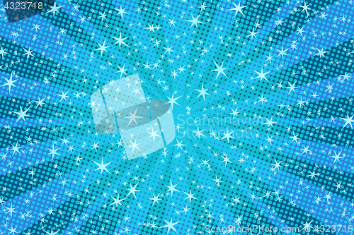 Image of blue Christmas background with stars