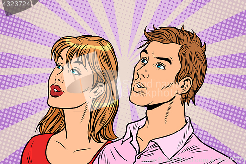 Image of Beautiful couple man and woman