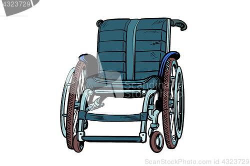 Image of wheelchair isolated on white background