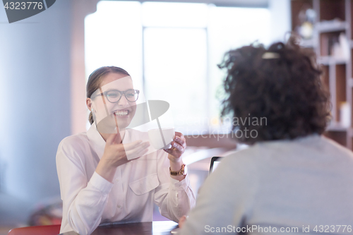 Image of startup Business team Working With laptop in creative office