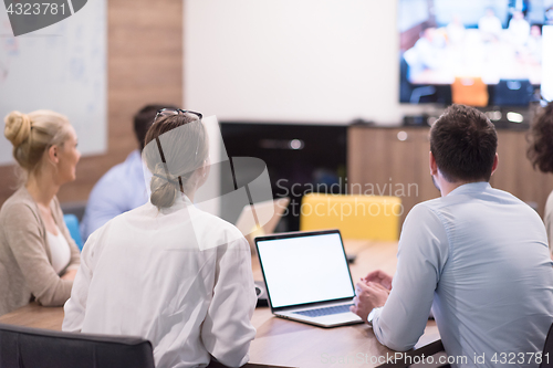 Image of Startup Business Team At A Meeting at modern office building