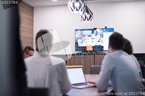 Image of Startup Business Team At A Meeting at modern office building
