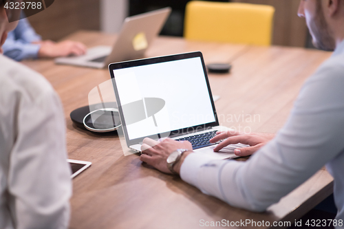 Image of Startup Business Team At A Meeting at modern office building