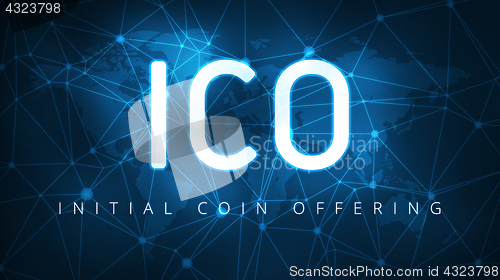 Image of ICO initial coin offering banner.