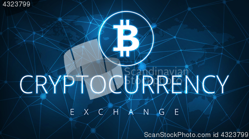 Image of Cryptocurrency exchange futuristic hud banner.