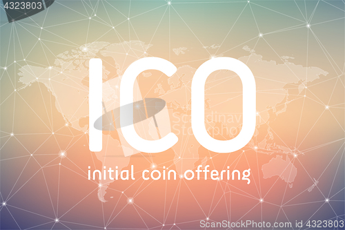 Image of ICO initial coin offering banner.