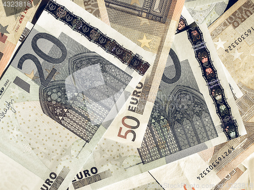 Image of Vintage Fifty and Twenty Euro notes