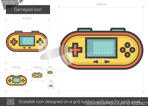 Image of Gamepad line icon.