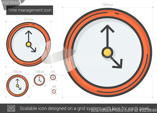 Image of Time management line icon.