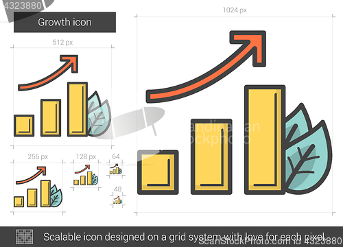 Image of Growth line icon.