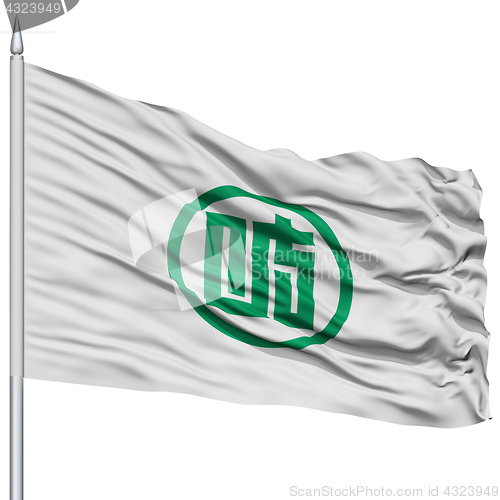 Image of Isolated Gifu Japan Prefecture Flag on Flagpole