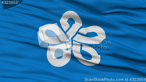 Image of Closeup Fukuoka Japan Prefecture Flag