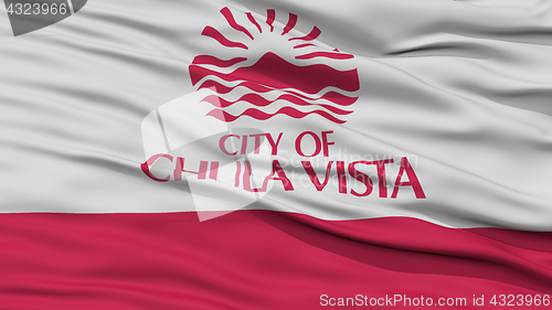 Image of Closeup of Chula Vista City Flag