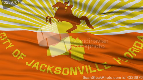 Image of Closeup of Jacksonville City Flag